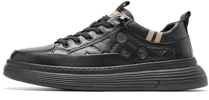 C°BANNER Fashion Round Toe Low-Top Sneakers 'Black Lace-Up' C2233791DA01 C°BANNER Fashion Round Toe Low-Top Sneakers 'Black Lace-Up' C2233791DA01