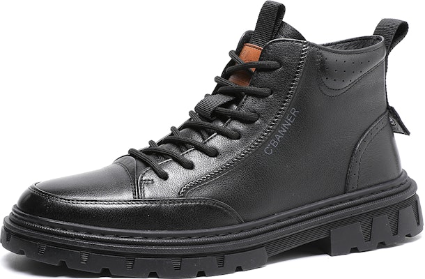 C°BANNER High-Top Leather Boots 'Black Fur-Lined Martens' C2213606X01M Order C°BANNER High-Top Leather Boots 'Black Fur-Lined Martens' C2213606X01M