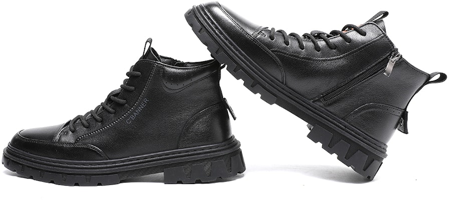 C°BANNER High-Top Leather Boots 'Black Fur-Lined Martens' C2213606X01M Lookbook C°BANNER High-Top Leather Boots 'Black Fur-Lined Martens' C2213606X01M