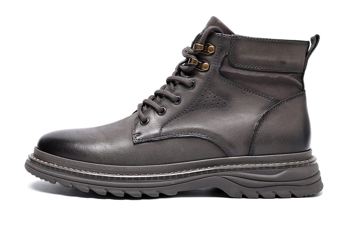 C°BANNER High-Top Martin Boots 'Grey Fashion Workwear'