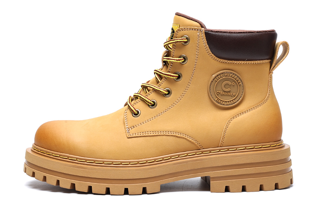 C°BANNER High Top Leather Martin Boots 'Yellow'