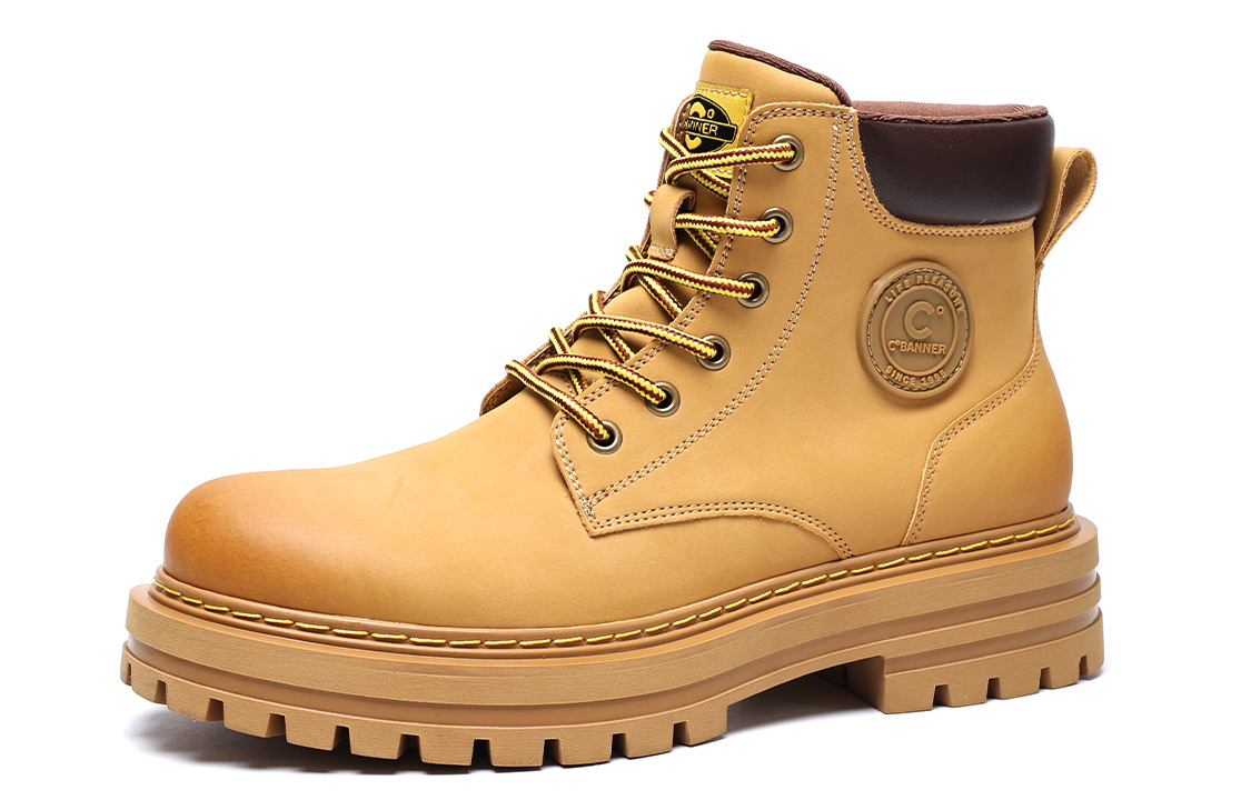 C°BANNER High Top Leather Martin Boots 'Yellow' 圖 2