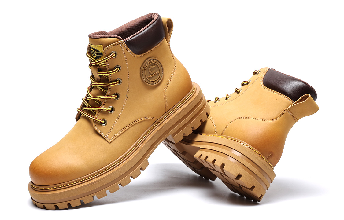 C°BANNER High Top Leather Martin Boots 'Yellow' 圖 3