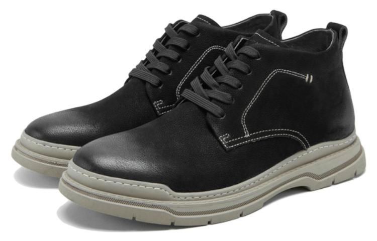 Lookbook C°BANNER Leather Ankle Boots 'Black Martin' A22516030X01