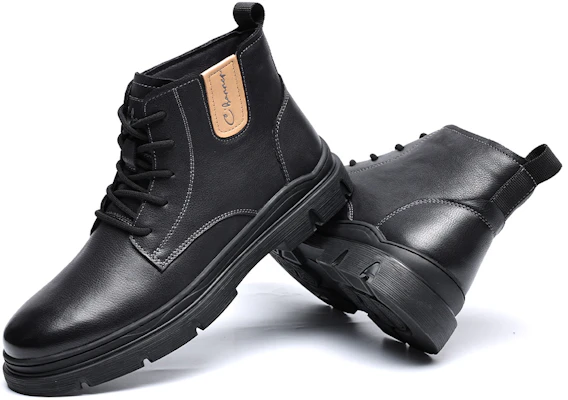 C°BANNER Leather Ankle Martin Boots 'Black Fleece-Lined' C7724766M01 Lookbook C°BANNER Leather Ankle Martin Boots 'Black Fleece-Lined' C7724766M01