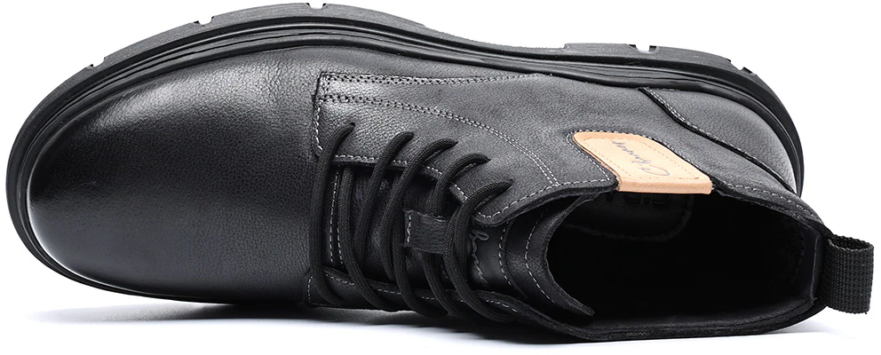 C°BANNER Leather Ankle Martin Boots 'Black Fleece-Lined' C7724766M01 Shop C°BANNER Leather Ankle Martin Boots 'Black Fleece-Lined' C7724766M01