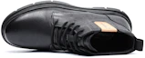 Shop C°BANNER Leather Ankle Martin Boots 'Black Fleece-Lined' C7724766M01