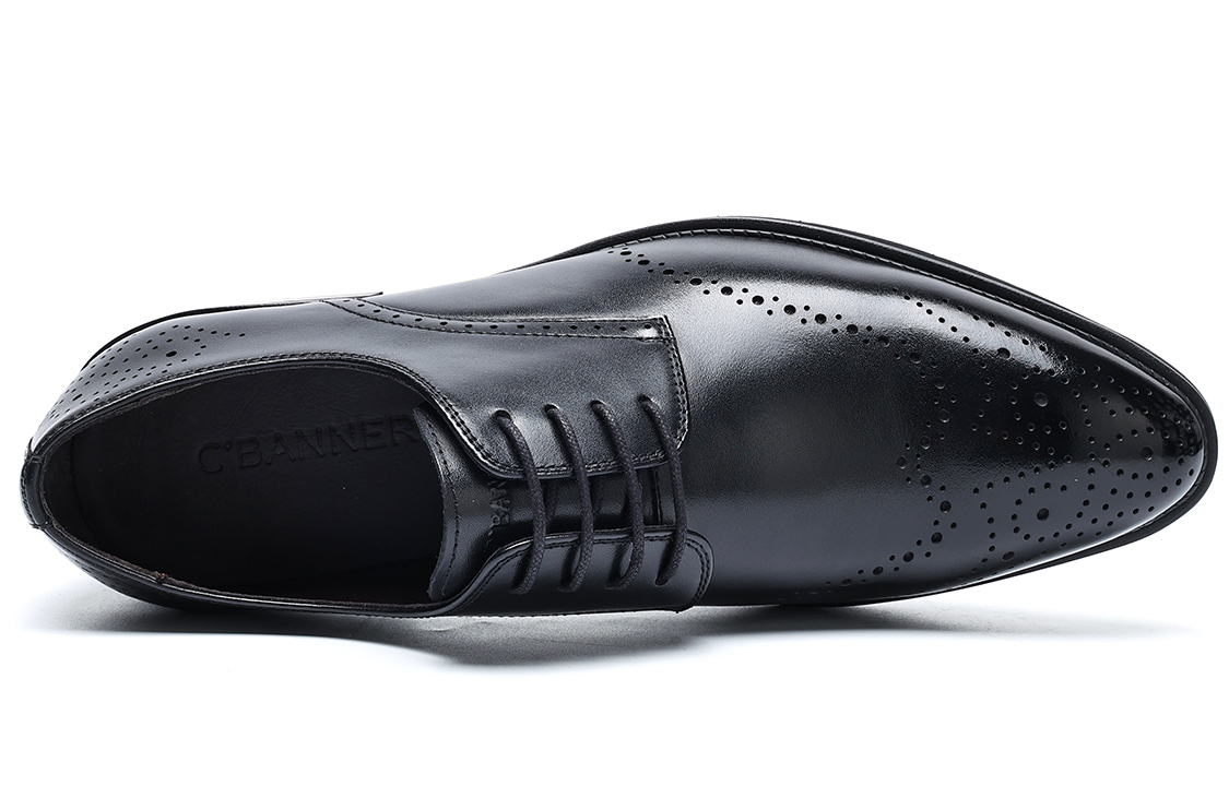 C°BANNER Leather Dress Shoes 'Black Business Formal' 圖 4