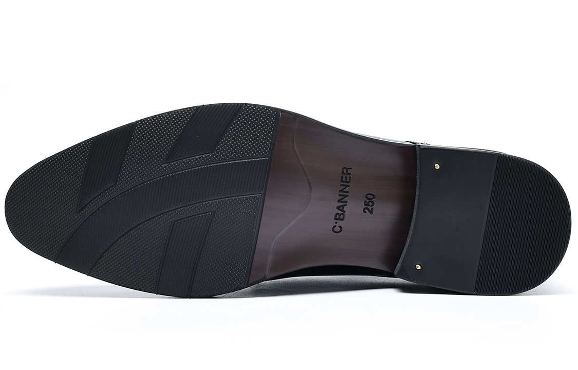 C°BANNER Leather Dress Shoes 'Black Business Formal' 圖 5