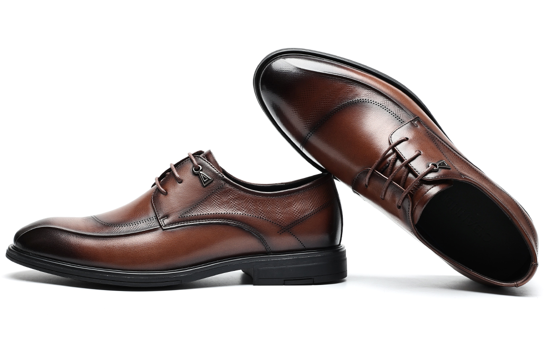 C°BANNER Leather Dress Shoes 'Brown Business' 圖 3