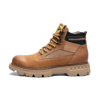 C°BANNER Leather Fleece-Lined Warm Round-Toe Outdoor Boots 'Yellow'