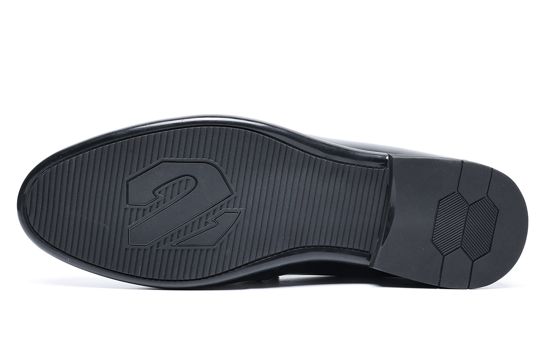 C°BANNER Leather Glossy Slip-On Dress Shoe 'Black' 圖 5