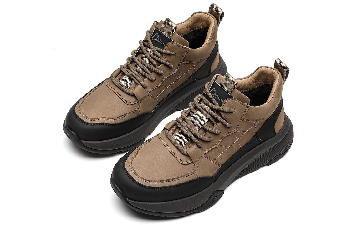 C°BANNER Leather Low-Top 'Black/Khaki' 圖 4