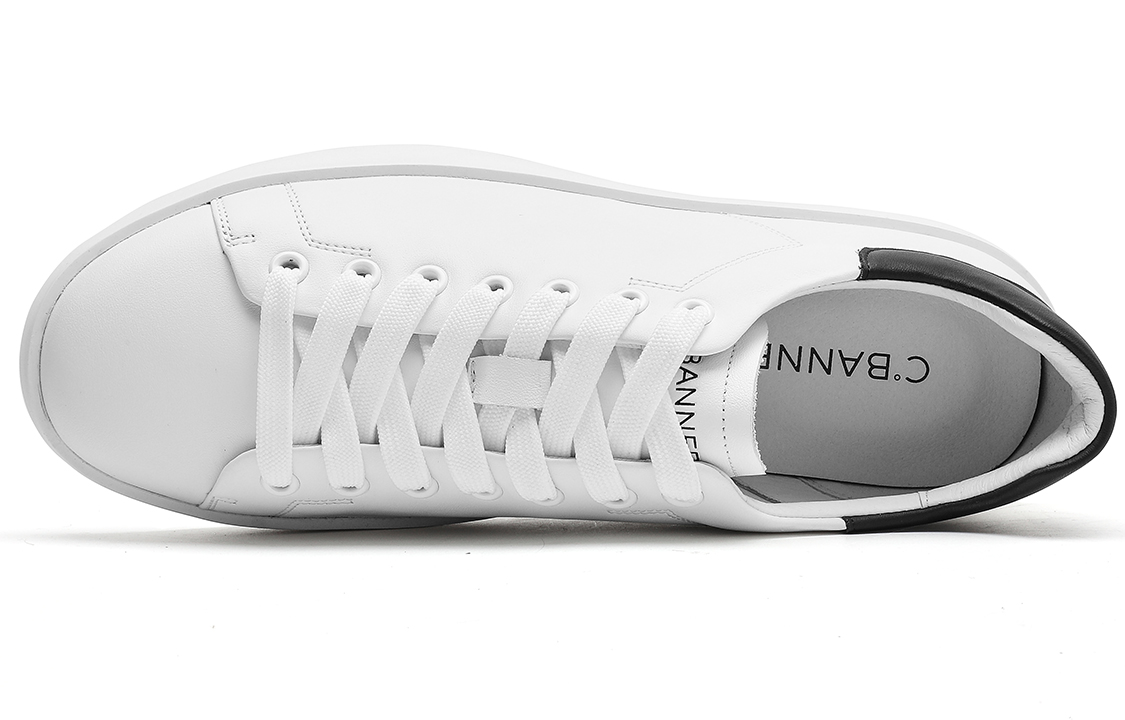 C°BANNER Leather Low-Top 'Simple Freedom Black and White' 圖 4