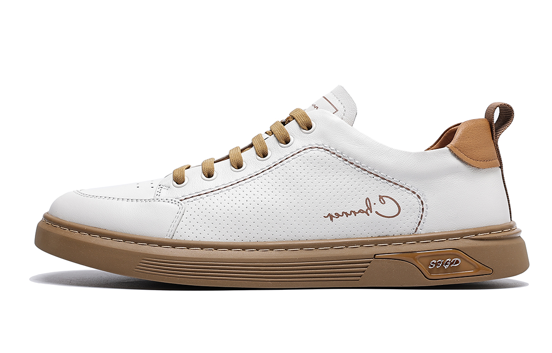 C°BANNER Leather Low-Top Sneaker 'White'