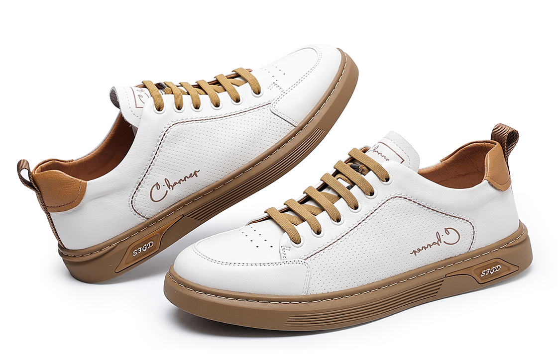 C°BANNER Leather Low-Top Sneaker 'White' 圖 5