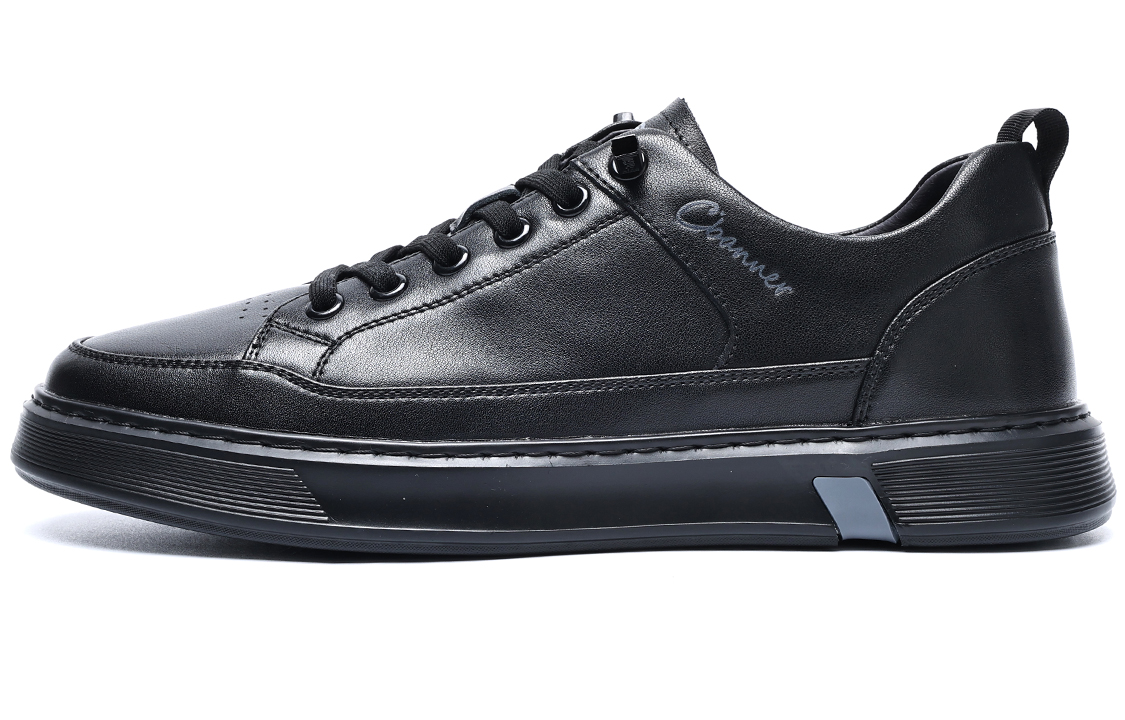 C°BANNER Leather Low-Top Sneakers 'Black'