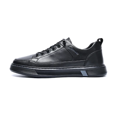 C°BANNER Leather Low-Top Sneakers 'Black'