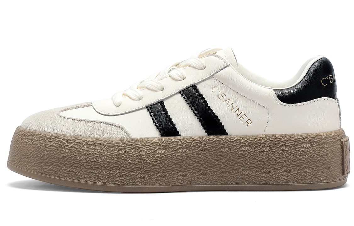 C°BANNER Leather Low-Top Sneakers 'Shock-Absorbing Board Shoe'