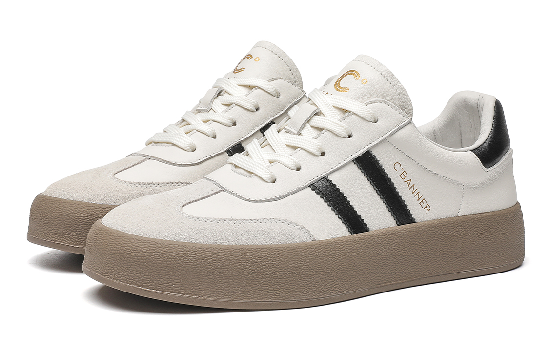 C°BANNER Leather Low-Top Sneakers 'Shock-Absorbing Board Shoe' 圖 13