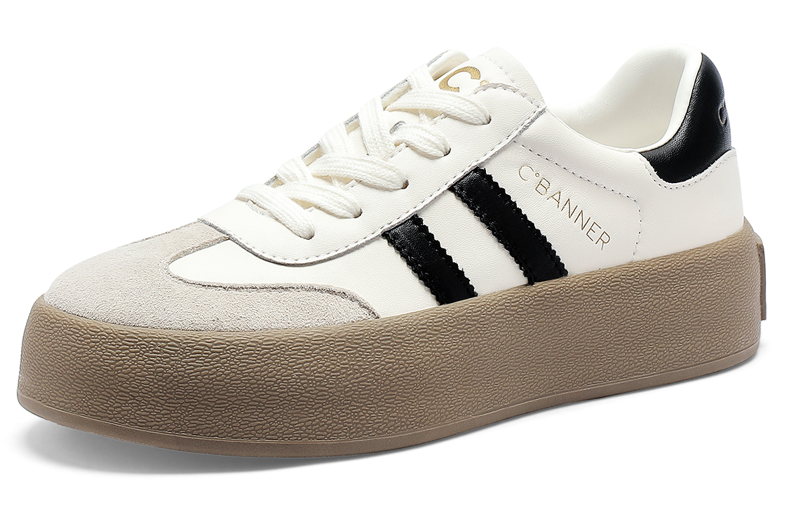 C°BANNER Leather Low-Top Sneakers 'Shock-Absorbing Board Shoe' 圖 2