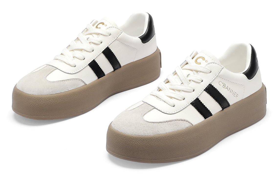 C°BANNER Leather Low-Top Sneakers 'Shock-Absorbing Board Shoe' 圖 3