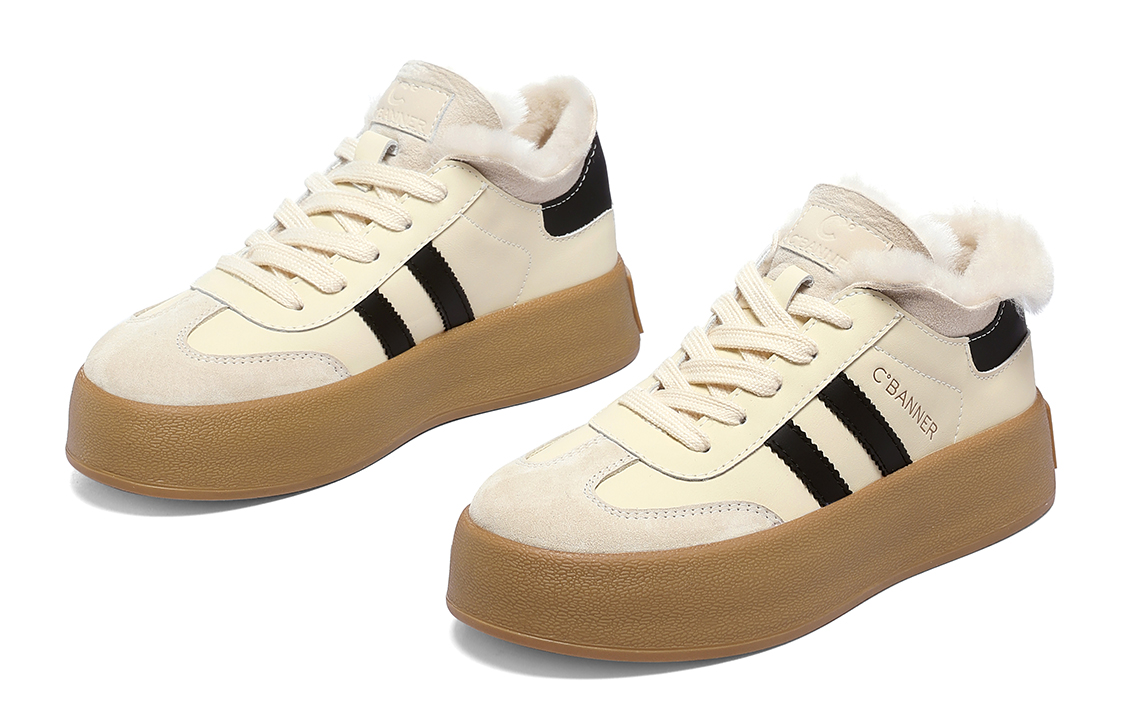 C°BANNER Leather Low-Top Sneakers 'Shock-Absorbing Board Shoe' 圖 38