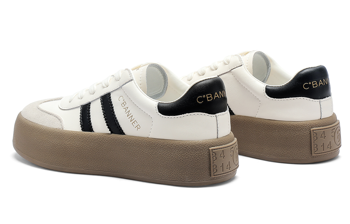C°BANNER Leather Low-Top Sneakers 'Shock-Absorbing Board Shoe' 圖 4