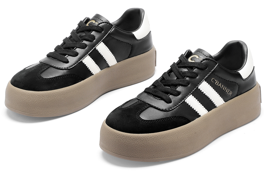 C°BANNER Leather Low-Top Sneakers 'Shock-Absorbing Board Shoe' 圖 9