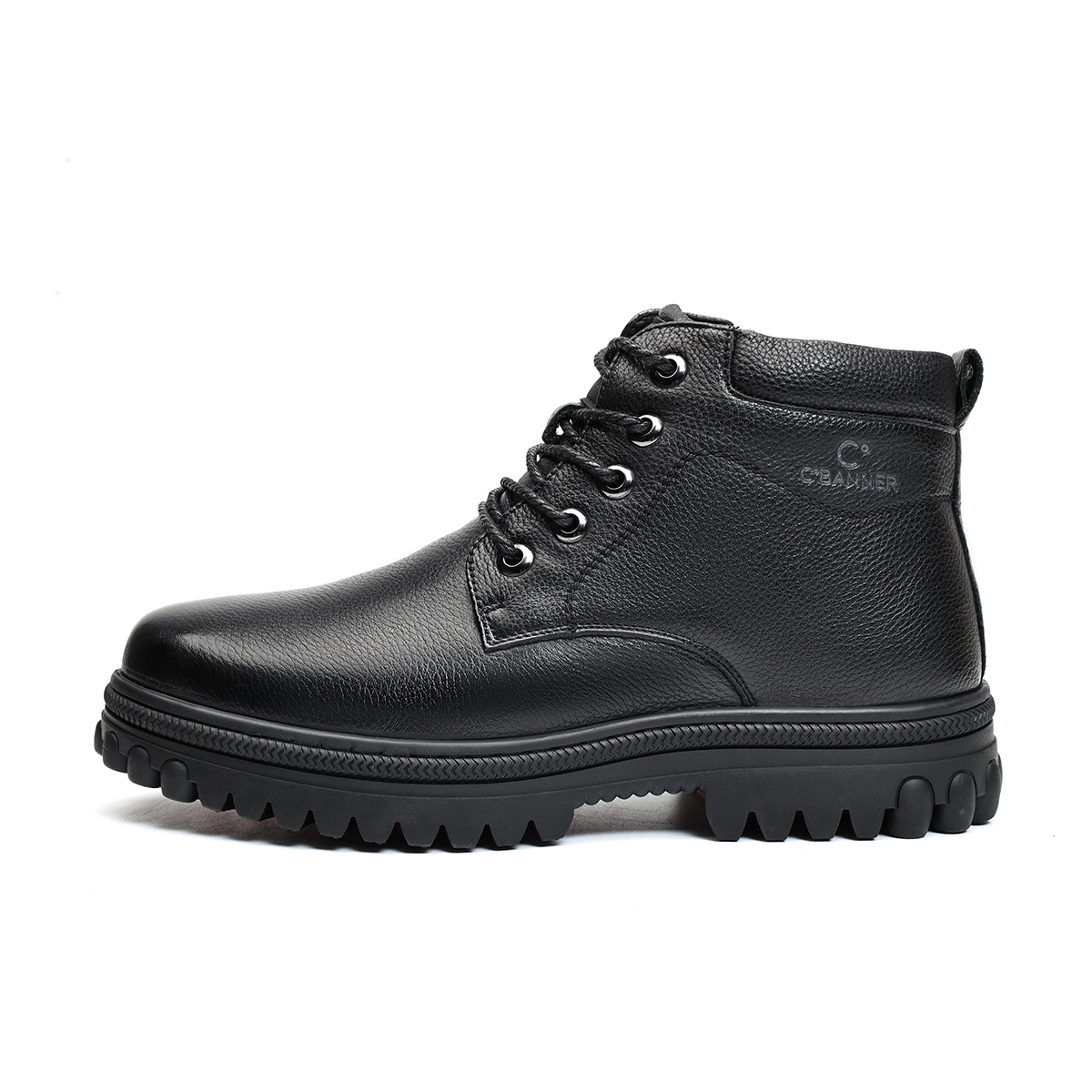 C°BANNER Leather Martin Ankle Boots 'Black Warm Lined' J77M1106101