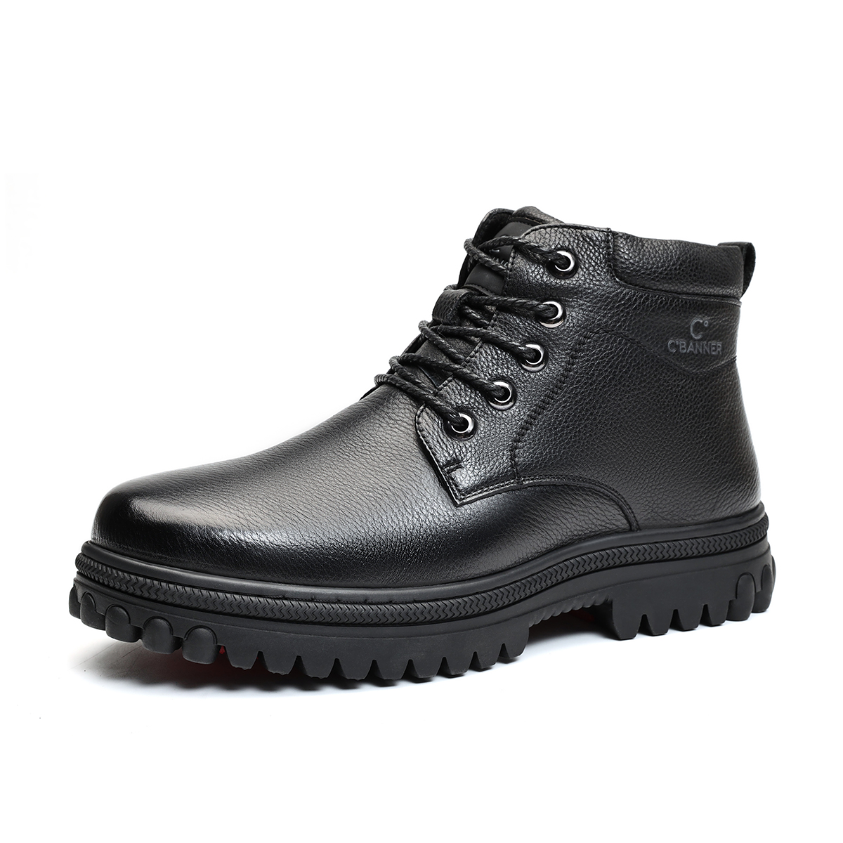 Lookbook C°BANNER Leather Martin Ankle Boots 'Black Warm Lined' J77M1106101