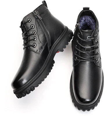 C°BANNER Leather Martin Ankle Boots 'Black Warm Lined' J77M1106101 Shop C°BANNER Leather Martin Ankle Boots 'Black Warm Lined' J77M1106101