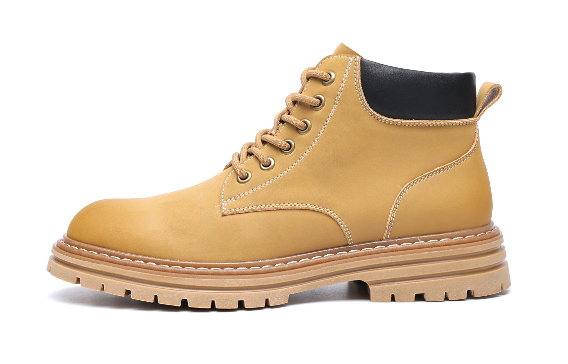 C°BANNER Leather Martin Boots 'Camel Warm Lining'