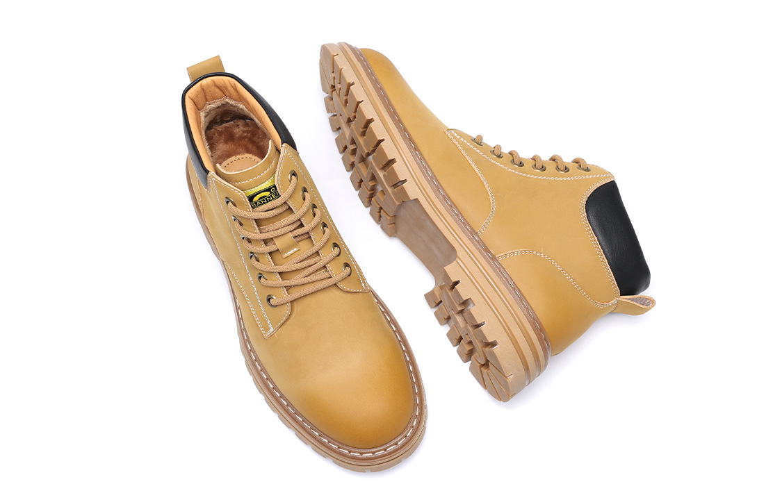 C°BANNER Leather Martin Boots 'Camel Warm Lining' 圖 3