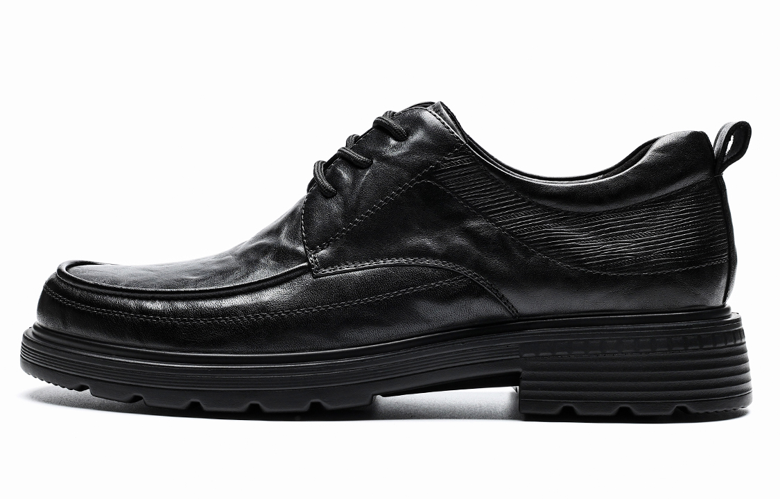 C°BANNER Leather Oxford 'Black Casual Fashion'