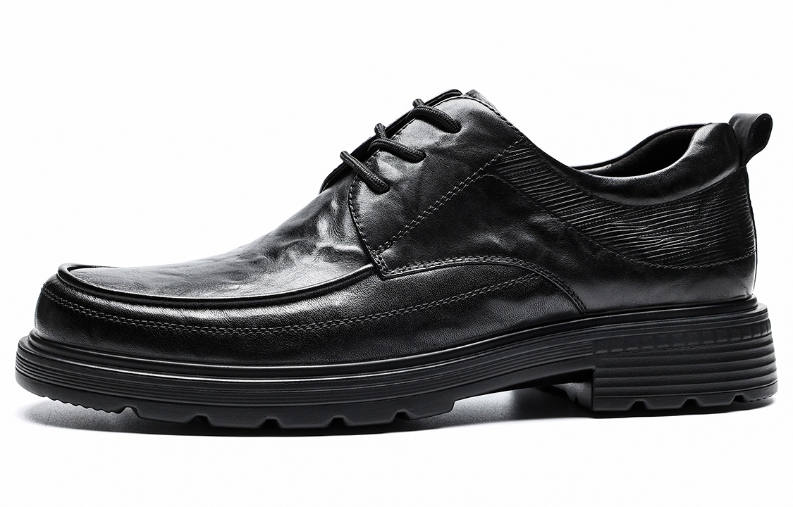 C°BANNER Leather Oxford 'Black Casual Fashion' 圖 2