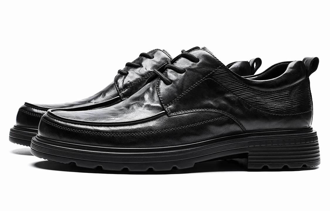 C°BANNER Leather Oxford 'Black Casual Fashion' 圖 3