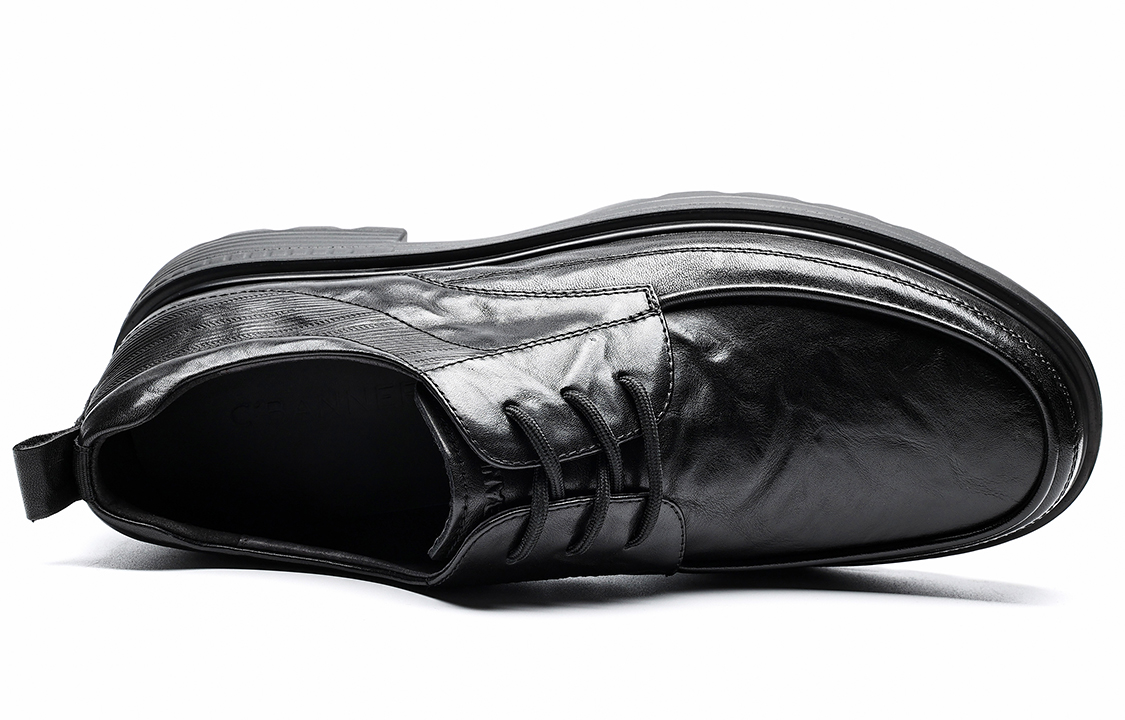 C°BANNER Leather Oxford 'Black Casual Fashion' 圖 4