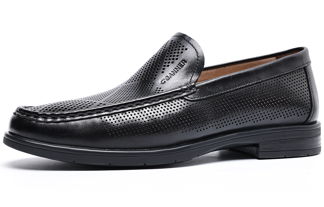 C°BANNER Leather Oxford 'Black Perforated'