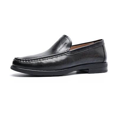 C°BANNER Leather Oxford 'Black Perforated'