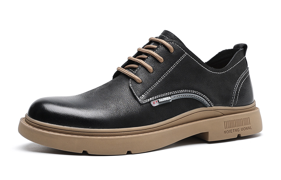 Order Kasut Kulit Retro Santai C°BANNER 'Hitam' C7713316DQ01