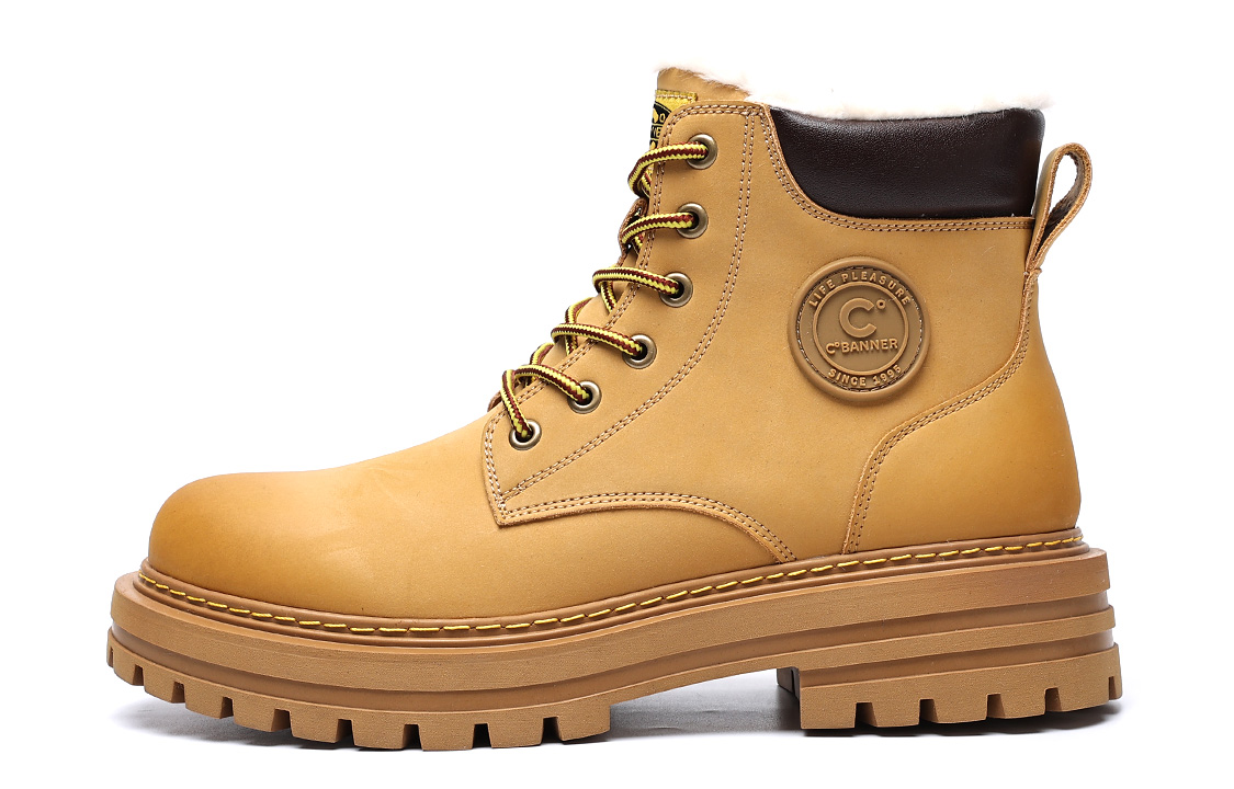 Buy C°BANNER But Terpakai Kulit Berbulu Fleece Marten 'Kuning' C0623813M