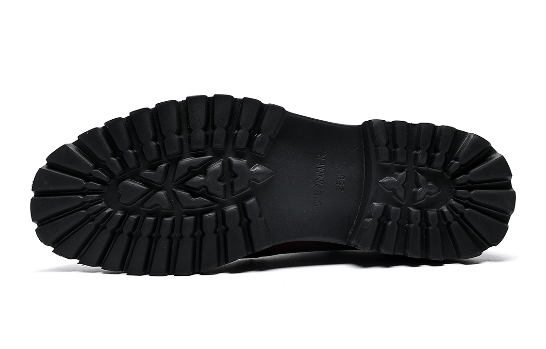 C°BANNER Leather Round Toe Business Dress Shoes 'Brown' 圖 5