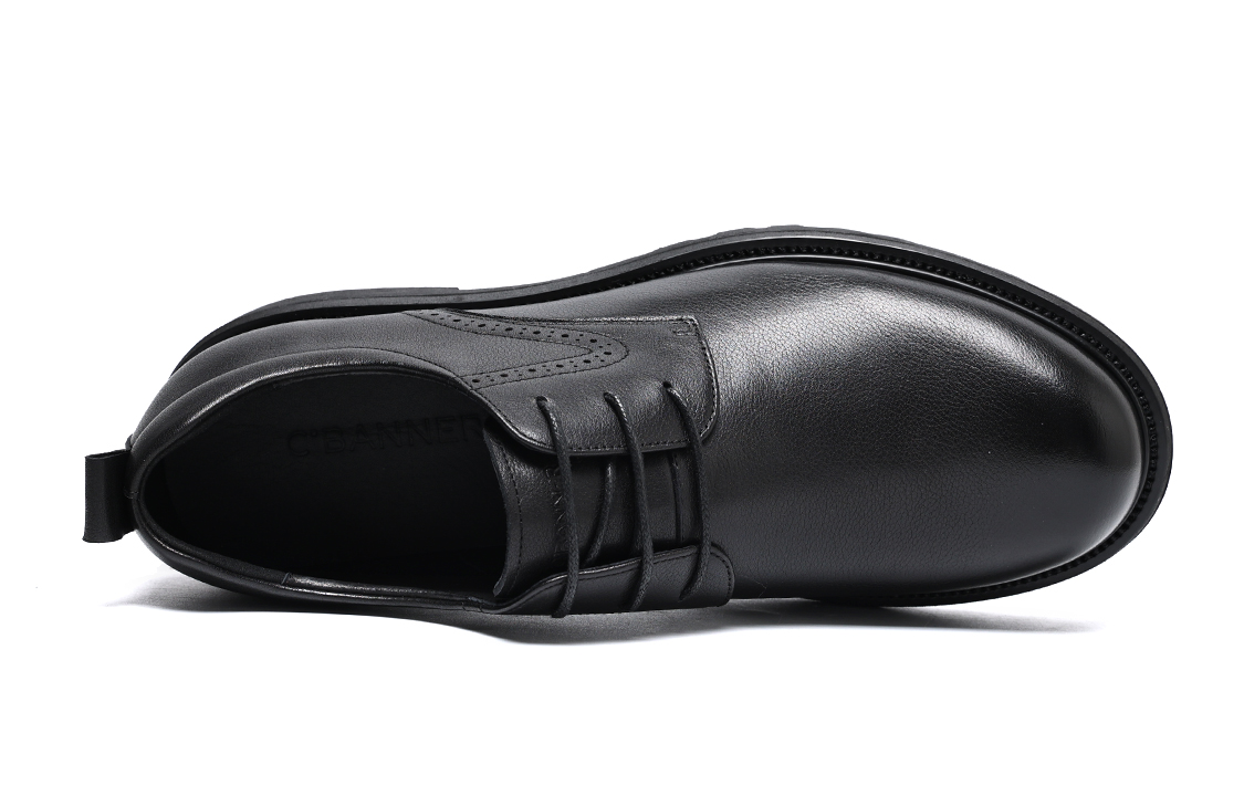 Shop C°BANNER Leather Shoes 'Black' C0723180D01