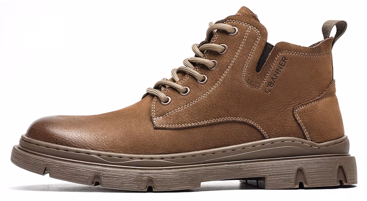 C°BANNER Leather Short Martin Boots 'Outdoor Fleece-Lined Warm Brown' C7734722MA02 Buy C°BANNER Leather Short Martin Boots 'Outdoor Fleece-Lined Warm Brown' C7734722MA02