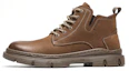 Buy C°BANNER Leather Short Martin Boots 'Outdoor Fleece-Lined Warm Brown' C7734722MA02