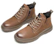 Lookbook C°BANNER Leather Short Martin Boots 'Outdoor Fleece-Lined Warm Brown' C7734722MA02
