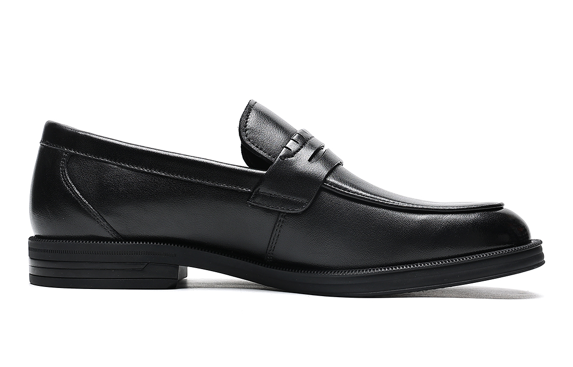 C°BANNER Leather Slip-On Loafers 'Black' 圖 2