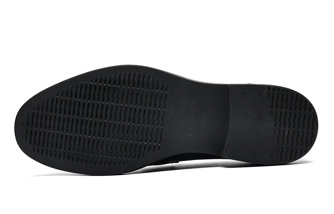 C°BANNER Leather Slip-On Loafers 'Black' 圖 5