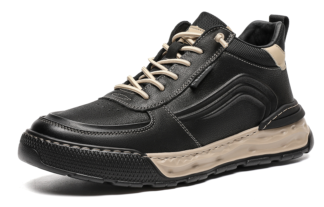 C°BANNER Low-Top 'Black Woven Leather' 圖 2